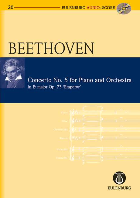 Beethoven: Piano Concerto No. 5 Eb major Opus 73 (Study Score + CD) published by Eulenburg